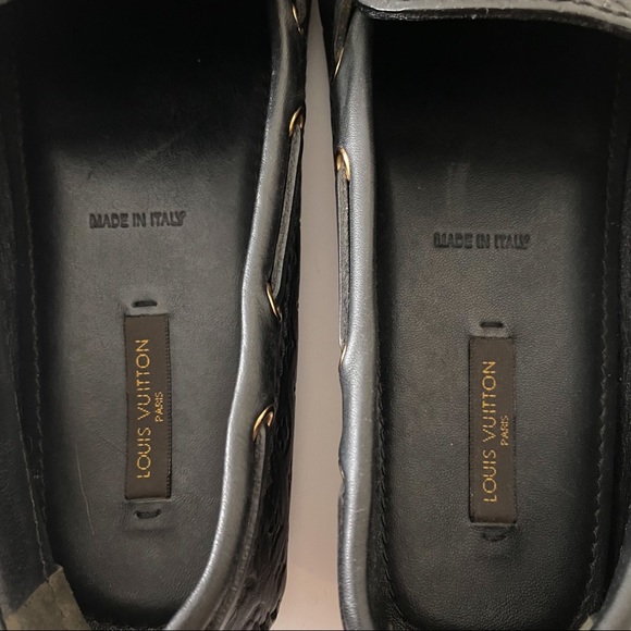 Authentic Louis Vuitton Loafers Flats Shoes Navy - Picture 8 of 11